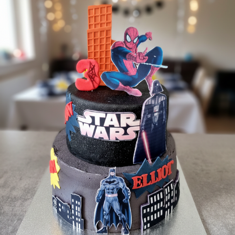 Gâteau super héros 