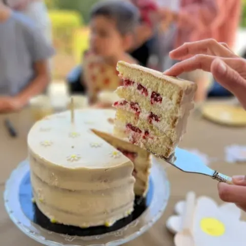 Layer cake framboise vanille