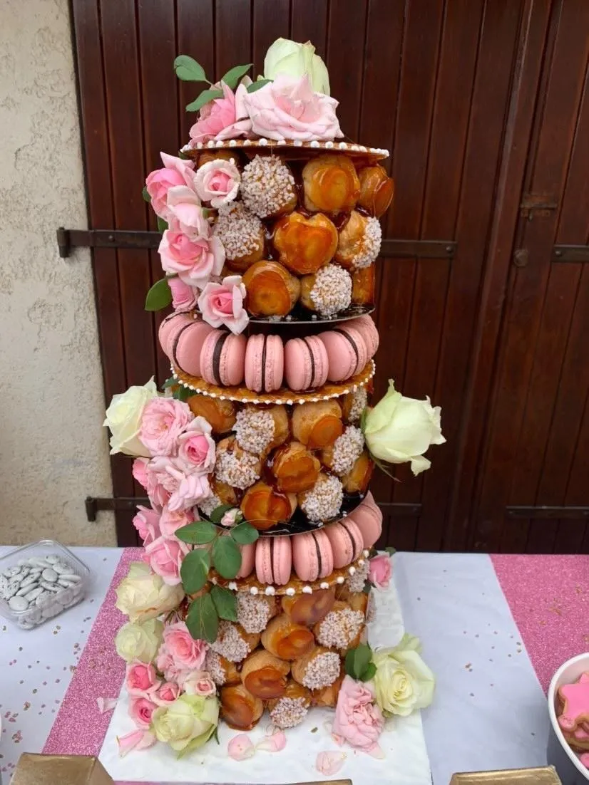 Pièce montée macaron mariage 