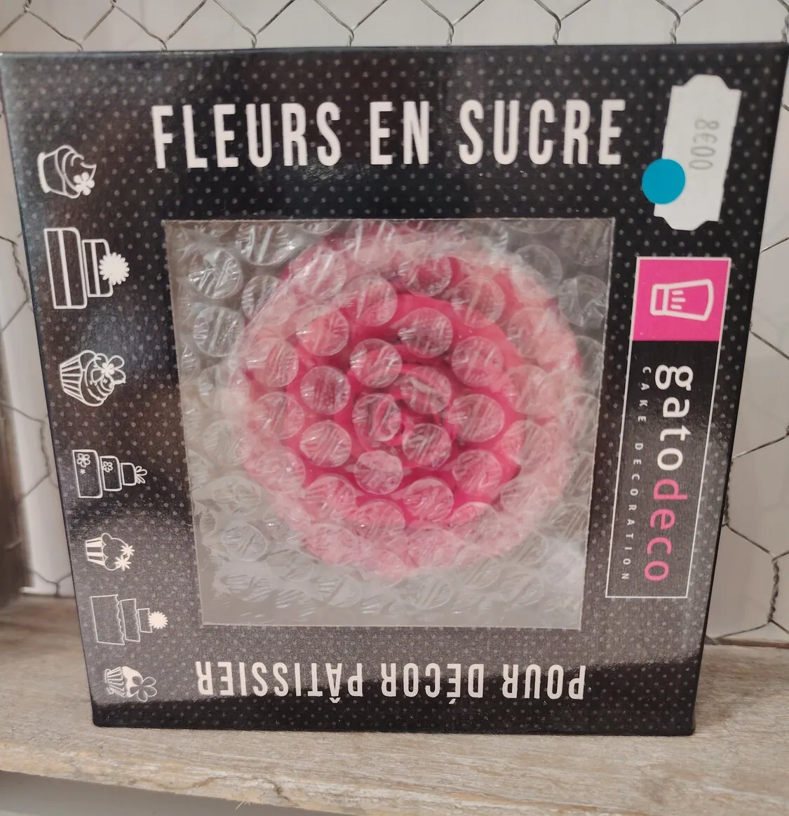 Fleurs en sucre rose